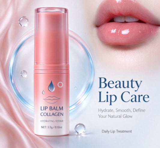 Collagen Lip Balm Hydrating Repair, Tinted Moisturizing Lip Mask for Dry Chapped Lips, Plumping Lip Treatment with Natural Oils, Anti-Aging Lip Care Stick, 3.5g (0.12 oz)