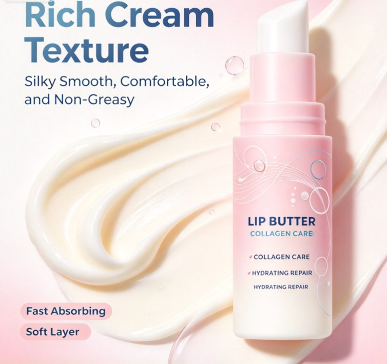 Intensive Collagen Care Lip Butter Treatment, Deep Hydration Lip Mask for Fine Lines, Repairing Balm for Soft & Plump Lips (10g / 0.35oz)