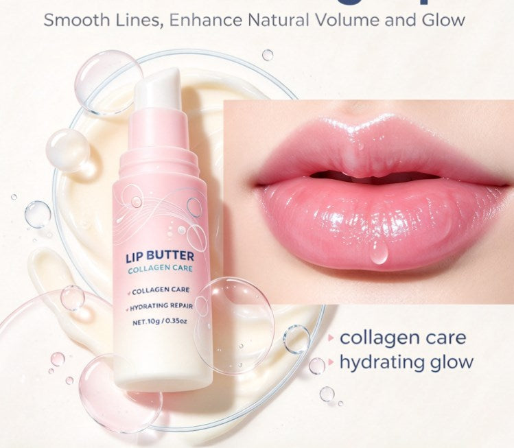 Intensive Collagen Care Lip Butter Treatment, Deep Hydration Lip Mask for Fine Lines, Repairing Balm for Soft & Plump Lips (10g / 0.35oz)