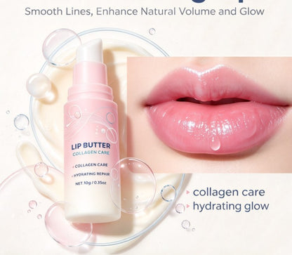 Intensive Collagen Care Lip Butter Treatment, Deep Hydration Lip Mask for Fine Lines, Repairing Balm for Soft & Plump Lips (10g / 0.35oz)