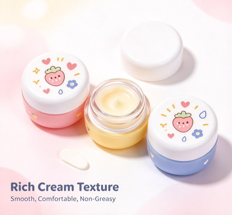Mini Lip Butter Set – Hydrating & Softening Lip Balm Trio Pack for Dry Lips (Strawberry, Lemon, Blueberry)